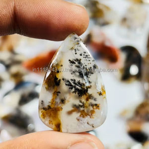 Vente en gros de cabochons en agate dendritique naturelle perles de pierres précieuses en cristal pour la fabrication de bijoux en agate d'approvisionnement en vrac - Product Image 2