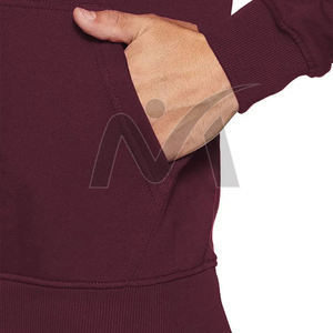 Jersey elástico de patrón sólido ligero Sudadera Diseño elegante Capucha ajustable Bolsillos de canguro para ropa deportiva de verano ODM - Product Image 4