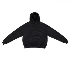 Sweat à capuche sans ficelle avec logo personnalisé, uni, tissu épais 100% coton oversize imprimé, pulls à capuche pour hommes - Product Image 1