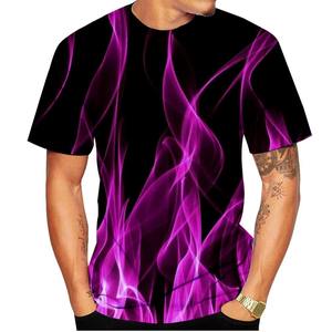 Comfortable Regular Fit Cool Fire <b>Flame</b> 3D Print T-<b>Shirts</b> Men Short Sleeve T <b>Shirt</b> Streetwear Oversize Tees Top Kid Clothing - Product Image 4