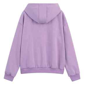 Ensemble de survêtement pour femme, décontracté, sport, manches longues, uni, à capuche, deux pièces, respirant, écologique, 100% coton - Product Image 2