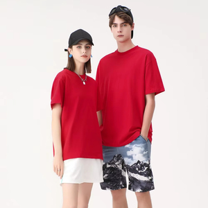 Altamente recomendado Camiseta básica Unisex 220gsm Camiseta de algodón liso diseño de su marca camiseta para hombres DDP envío - Product Image 1