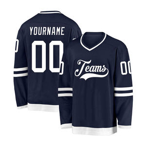 Maillot de hockey sur glace sublimé de haute qualité Logos de conceptions personnalisées 100% Polyester coupe-vent à séchage rapide écologique pas cher - Product Image 3