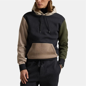 Coupe décontractée sweat à capuche de tous les jours pour hommes sweat à capuche de couleur contrastée sweat à capuche surdimensionné à la mode avec poche pull personnalisé - Product Image 2