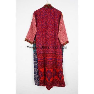 Kimono Japonés de Seda Vintage Elegante Hecho a Mano, Diseño Floral Bohemio para Mujer, Transpirable, con Cierre de Cordón, para Verano - Product Image 5