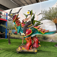 Dinosaure animatronique électrique à monter pour les parcs d'attractions, les centres commerciaux et les aéroports - Construction métallique Utilisation intérieure/extérieure