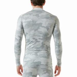 Camiseta de Compresión Deportiva Ajustada para Hombre, Transpirable, de Secado Rápido, Manga Larga, Blanca, para Gimnasio, Protección contra Rozaduras, Spandex/Poliéster - Product Image 2