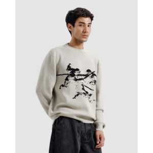 Suéter de Hombre Cupid Jacquard de Punto, 100% Algodón, con Capucha, Mangas Largas, Transpirable, Estampado de Dibujos Animados, para Otoño - Product Image 6