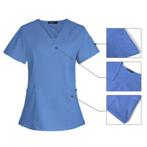 Meilleur prix, nouveau modèle, ensembles de blouses médicales unisexes en coton mélangé de haute qualité, uniformes d'hôpital en stock pour infirmières et médecins - Product Image 2