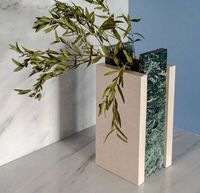 Vase à fleurs en marbre naturel fait main TCE Premium, style Art Déco, pour mariage, luxe, pierre polie, décoration de table, maison, élégant, moderne