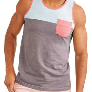 Débardeurs de sport respirants de haute qualité pour hommes, en tricot, matière Spandex/coton, style urbain, vente en gros - Product Image 1