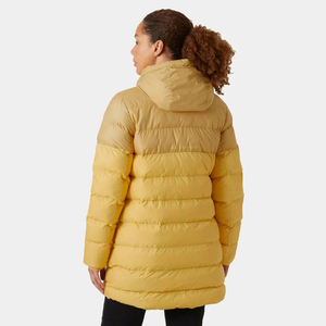 OEM logotipo personalizado cierre de cremallera de la mujer activa chaqueta de invierno Capucha de punto Puffer acolchado burbuja piel de oveja de cuero transpirable - Product Image 2