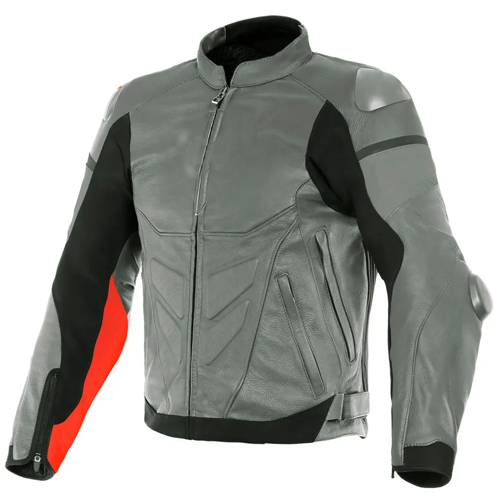 Men Motorbike Genuine Leather Moto Motorcycle with CE Armor Protection Biker Riding Safety Jacket Custom Men Leather Jacket