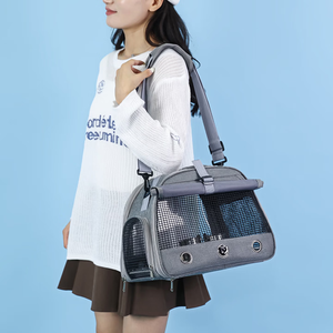 Transportín de malla transpirable para pájaros, bolsa de viaje transparente portátil para mascotas con correa para el hombro para loros y periquitos, para senderismo al aire libre - Product Image 2