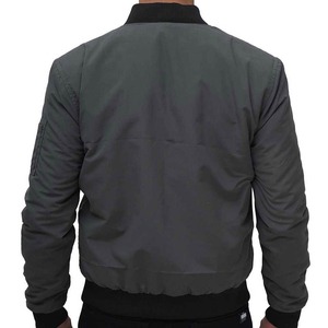 Venta al por mayor Streetwear chaquetas en blanco para los hombres de invierno de lana de gran tamaño vuelo recortada chaqueta de Bombardero - Product Image 4