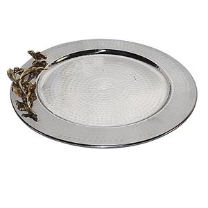 Atractivo diseñador hecho a mano decorativo níquel antiguo acabado comida y postre bandeja para servir utensilios de cocina uso hogar Hotel - Product Image 3