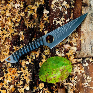 Couteau de chasse à lame fixe en acier Damas de haute qualité, vente en gros OEM, manches personnalisées, camping, dos droit, bord plat, 3 ans - Product Image 6