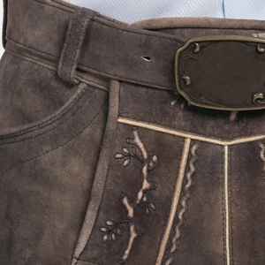 Lederhosen bavarois antique | Shorts en cuir vintage allemands traditionnels pour hommes | Fournisseur de tenues Oktoberfest - Product Image 6