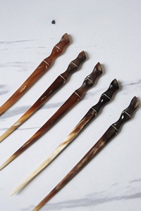 Polished Finish Buffalo Horn <b>Hair</b> <b>Pins</b> for Women's Ox Horn <b>Hair</b> Styling Stick Natural Accessory - Product Image 4