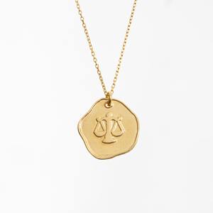Nouveauté : Collier Chaîne Balance de la Justice en Argent Sterling 925 Plaqué Or 14 carats pour Femme, Bijoux Fins Faits Main, Vente en Gros - Product Image 2