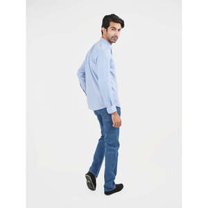 Camisa Casual de Corte Slim para Hombre Unze London PHEME, 100% Algodón Popelina, Transpirable, Manga Media - Disponible en Talla 6XL - Product Image 4