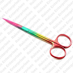 Tijeras de Iris curvas y rectas de acero inoxidable alemán con su logotipo, instrumento médico, tijeras de Iris manuales a la venta - Product Image 6