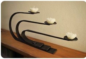 S.A Soporte de vela de metal artesanal Elegante soporte de vacaciones en casa para bodas Cumpleaños Navidades Pascua Otras ocasiones especiales - Product Image 4