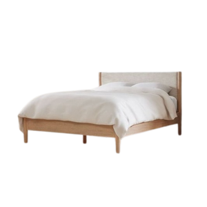 Precio al por mayor Juego de cama Diseño moderno Queen y King Size Cama de madera para muebles de dormitorio Cama de madera natural - Product Image 1