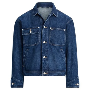 Blouson en jean pour homme de haute qualité, personnalisable, très tendance, respirant, anti-plis, avec broderie décorative, idéal pour l'hiver - Product Image 1