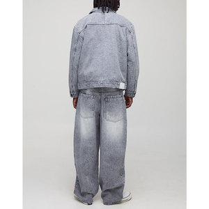 Veste en jean 100% coton lavé, logo personnalisé brodé, veste en jean vintage, fabricant en gros - Product Image 5