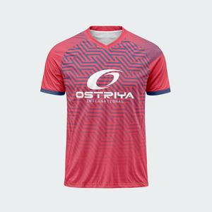 เสื้อฟุตบอลโพลีเอสเตอร์พิมพ์ลายสำหรับผู้ใหญ่ เสื้อฟุตบอลคอวีทันสมัยสำหรับผู้ใหญ่ ชุดกีฬาแบบกำหนดเองพร้อมลายชนเผ่า - Product Image 2