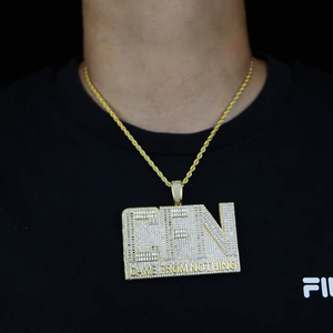 Customized 925 Sterling Silver Hip Hop Pendant with VVS Diamonds and Moissanite Custom <b>Name</b> Men's Iced out Jewelry Gift - Product Image 3