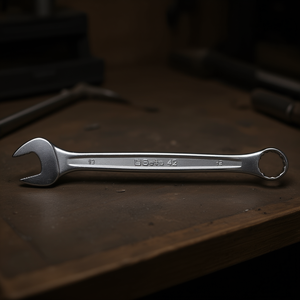 Chiave Combinata Cromata con Estremità Aperta e Anello Piegato - Product Image 3