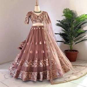 Último Diseño de Lehenga Choli de Alta Calidad para Mujer, con Bordado en Georgette Sintético, Hecho en Gujarat Fab Zone - Product Image 2
