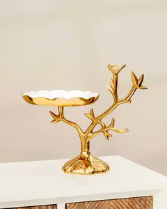 Base para Pastel con Diseño de Pájaro, Base de Aluminio para Pastel de Bodas, Plato para Servir - Product Image 2