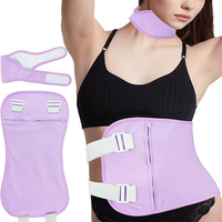 Kits de compresses réutilisables pour la détoxification de la thyroïde et du foie, en coton biologique, à envelopper autour de l'estomac, avec huile de ricin
