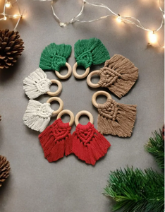 Rond de serviette en macramé, porte-serviettes en macramé, ensemble de ronds de serviette, décor de Table Boho, décor de Table en macramé - Product Image 5