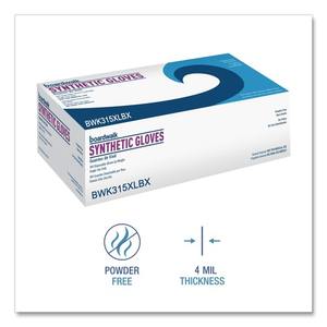 Boardwalk 4 Mil Extra Large Powder-Free Synthetic Vinyl <b>Gloves</b> 9.5 In. Long <b>Cream</b>-100 <b>Gloves</b>/Box 10 Boxes/Carton - Product Image 1