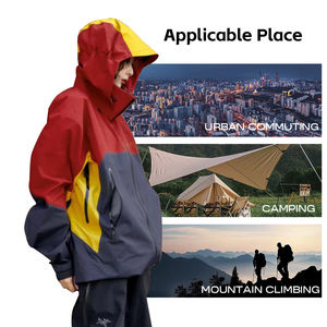 Veste à col montant en toile personnalisée unisexe pour les sports de plein air Coque rigide respirante et coupe-vent pour l'escalade la randonnée Imperméable à l'avant - Product Image 2
