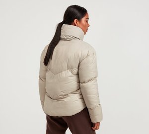 Chaqueta Larga de Invierno para Mujer, de Punto, Rellena de Poliéster, Color Rojo, con Cierre, Cuello Alto, Gruesa y Brillante, para Mantener el Calor al Aire Libre - Product Image 6