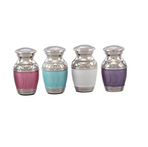 Urnas de Metal con diseño de tema esmaltado, urnas de cremación funeraria de estilo libre, para cenizas humanos y para recuerdo de recuerdo - Product Image 2