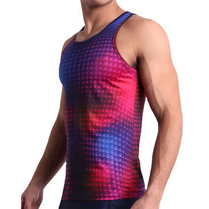 Nueva colección de verano, camiseta sin mangas con estampado de sublimación para hombre, ropa de gimnasio transpirable, chaleco de diseño a todo Color vibrante, Ideal para ropa deportiva - Product Image 2