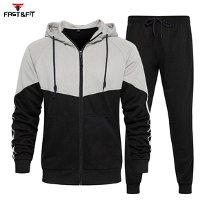 High Quality Unisex Sweat Suit New Style <b>2</b>-<b>Piece</b> Jogger <b>Set</b> with Cargo <b>Pants</b> Solid Pattern Training Tracksuits for Winter - Product Image 4
