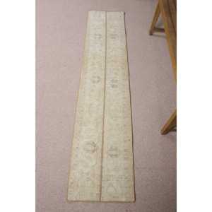 1.4x6.9 ft Turkish Vintage <b>Rug</b>, <b>Runner</b> <b>Rug</b>, Brown Animal Print <b>Rug</b> - Product Image 1