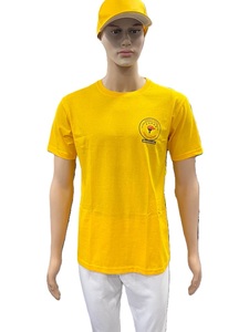 T-shirt 100% coton de qualité supérieure pour homme, tissu tricoté à motifs personnalisables de couleur unie, fabriqué à Mumbai, Inde - Product Image 3