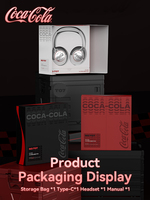 Casque de jeu sans fil supra-auriculaire Coca-Cola T07 avec ANC, son Hi-Fi HD, basses profondes, design léger et confortable