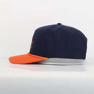 Gorra de Golf con Logotipo Bordado Personalizado, Orificio Cortado con Láser, Gorra de Cuerda de Dos Colores, Estructurada, Impermeable, de Alta Calidad, Gorra Trucker de 5 Paneles - Product Image 2