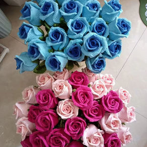 Flores de Rosa de Ganchillo, Simulación de Rosas, Regalo para Novia, Decoración para el Hogar, Boda, Manualidades, Ramo de Rosas Tejidas a Mano - Product Image 4