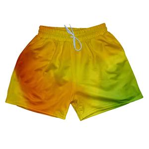 Shorts de sport décontractés pour hommes grande taille à séchage rapide, en maille, 100 % polyester, légers, imprimés, taille mi-haute élastique, faible MOQ, tricotés - Product Image 1