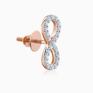 Boucles d'oreilles en or rose Elara Lab Grown Diamond Stud Bijoux de luxe pour femmes - Product Image 3